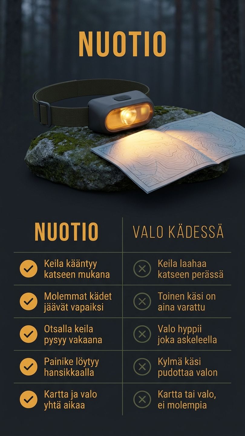 NUOTIO headlamp, mechanism angle